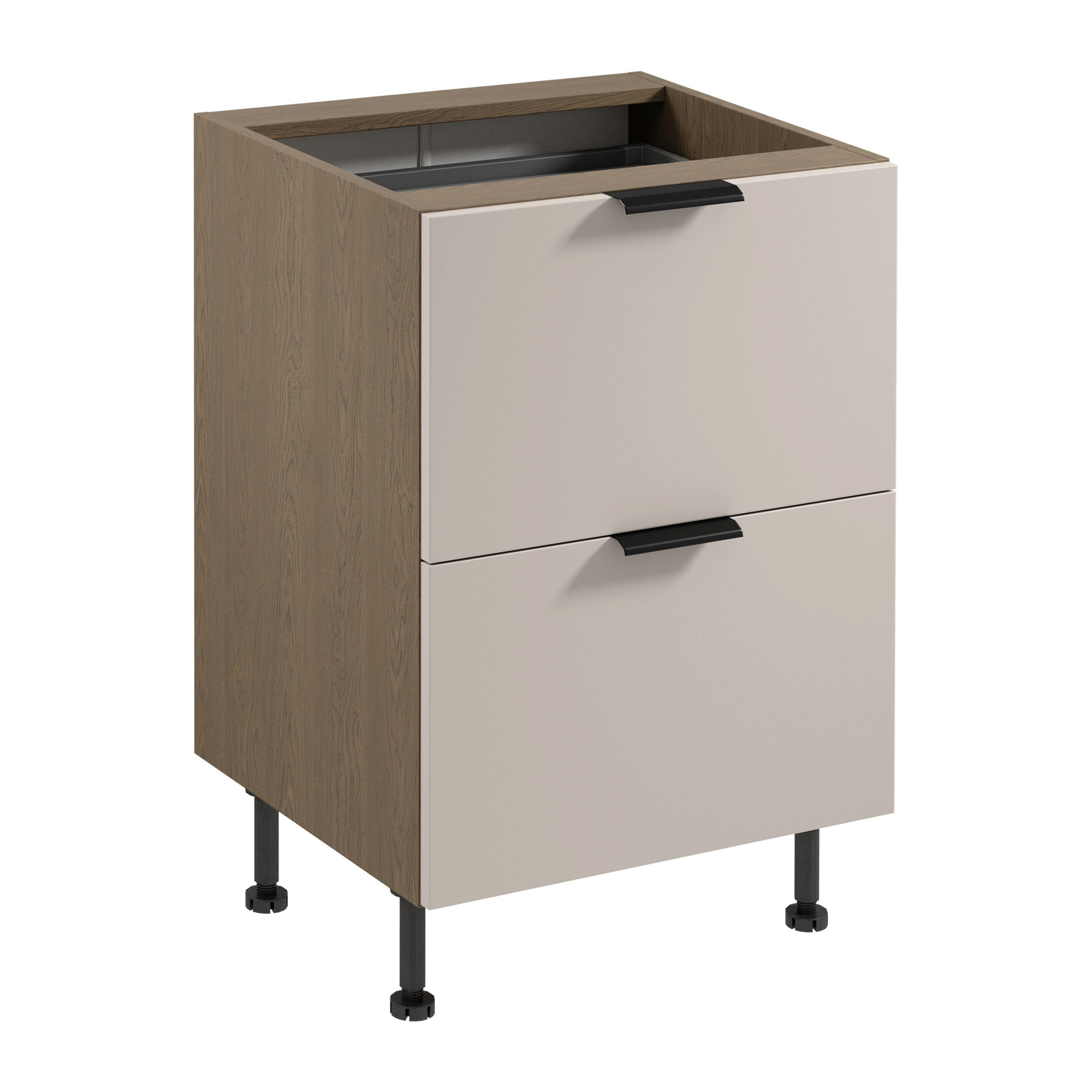Royal24_Markt Unterschrank Eiche, Beige 60x87x52 cm