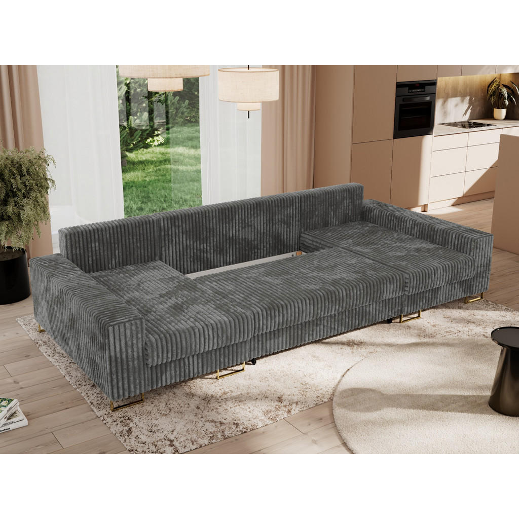 Thumbnail - MKS Wohnlandschaft, Dunkelgrau, Textil, 5-Sitzer, U-Form, 312x95x138 cm, Wohnzimmer, Sofas & Couches, Wohnlandschaften, ...