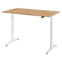 SCHREIBTISCH elektrisch Bluetooth & App XDLR 80/140/72 cm in Wildeiche/Weiß - Wildeiche/Weiß, Holzwerkstoff (80/140/72cm) - bümö