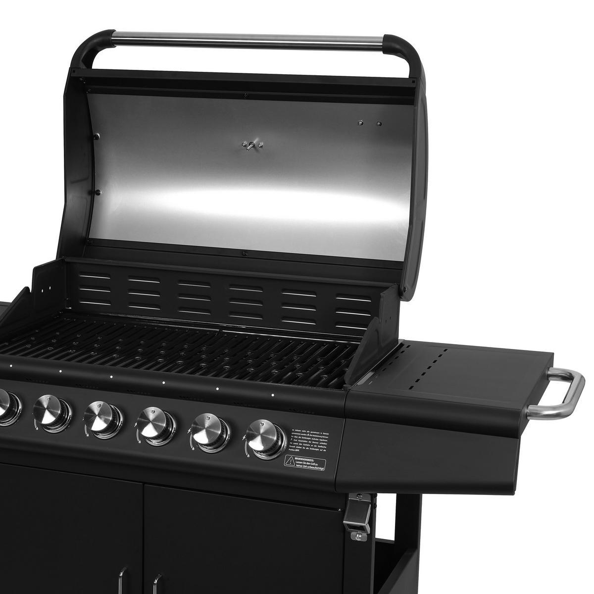 GASGRILL Set RED 6+1 - Schwarz, Metall (146/114/54cm) - TAINO