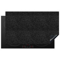 HERDABDECKPLATTE Granit - Schwarz - Grau Induktionsmatte 83x51 cm - Anthrazit, Kunststoff (83/51.5/0.2cm) - MuchoWow