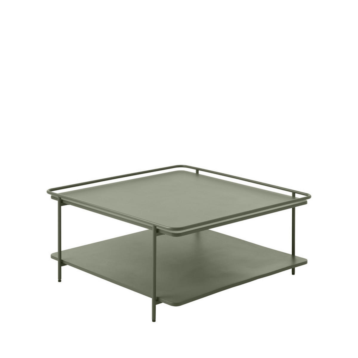 COUCHTISCH - Metall - Olivengrün - Olivgrün, Metall (75/75/34cm) - Drawer