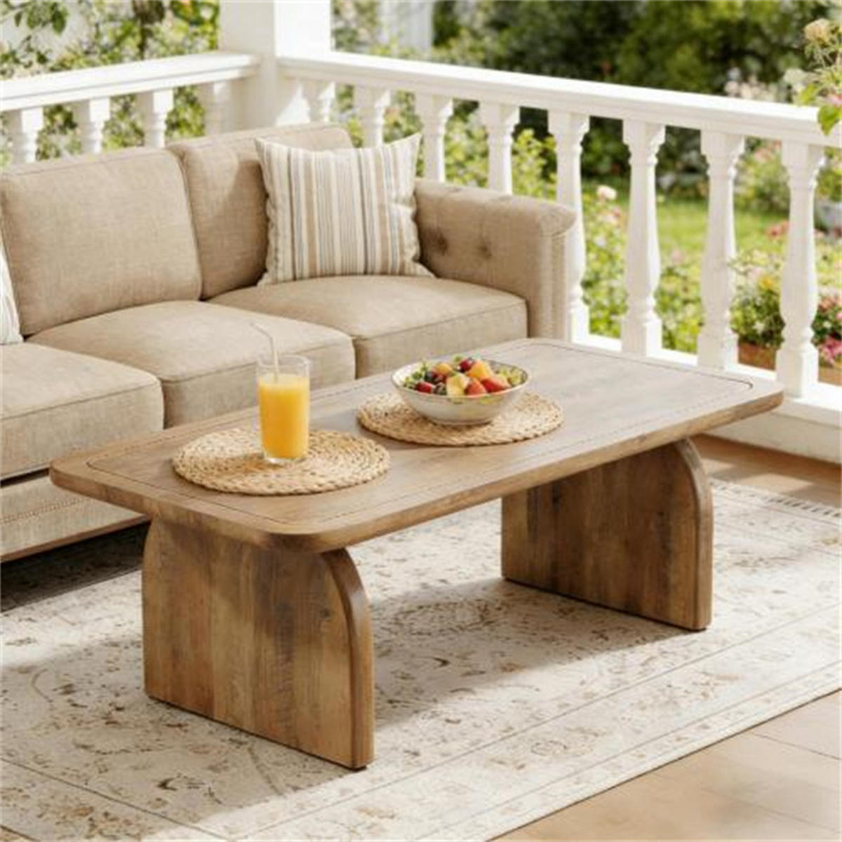 COUCHTISCH Bauernhaus-Stil, Holzoptik braun, 120x60x50 cm - Braun, Holzwerkstoff (60/120/50cm) - Blomus