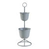 PFLANZENSTÄNDER Alphen - Grau, Metall (26/76.5cm) - [en.casa]