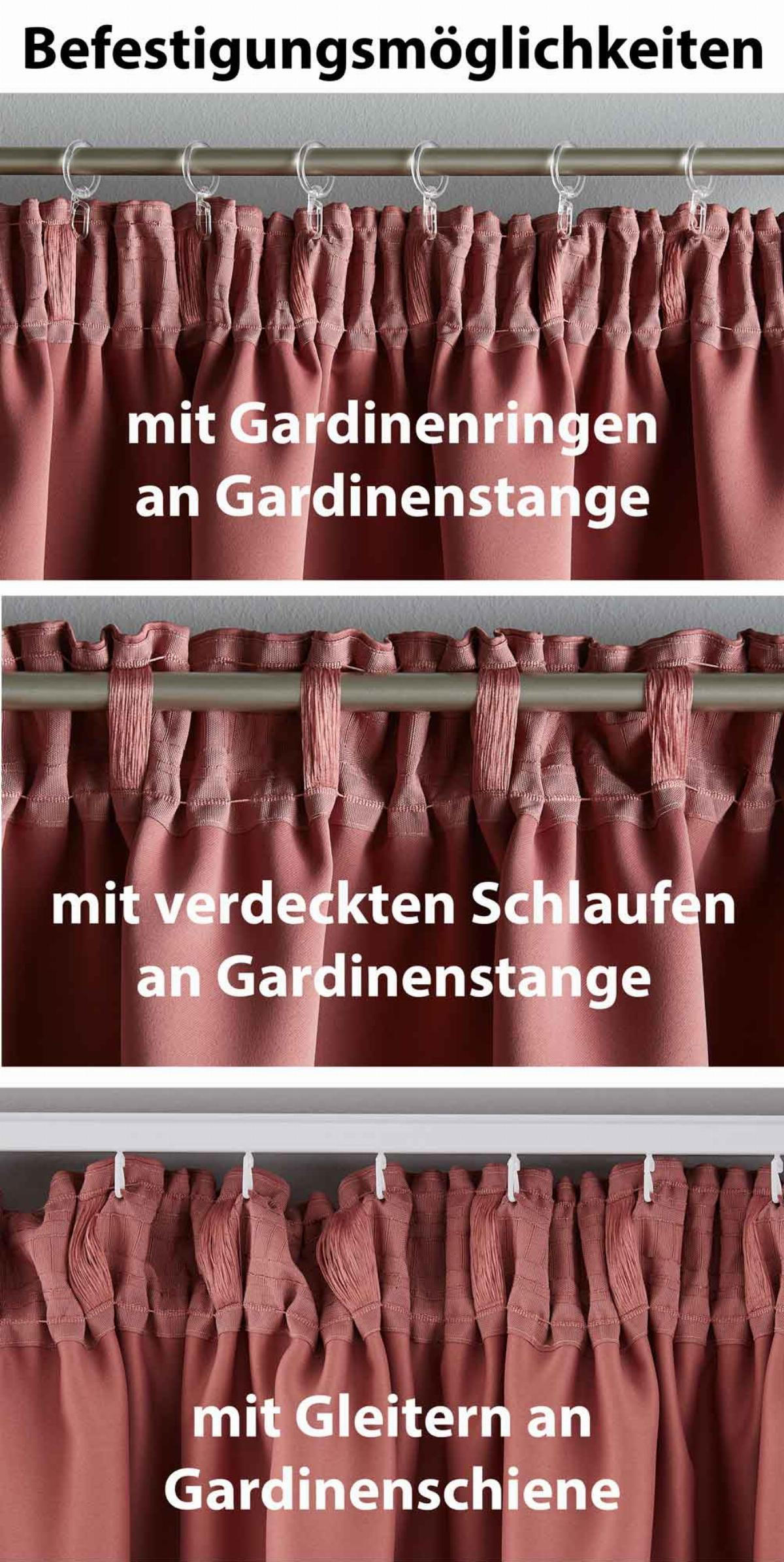 VORHANG »NewYork« HxB 225x295 cm Altrosa - Altrosa, Textil (295/225cm) - Gardinenbox