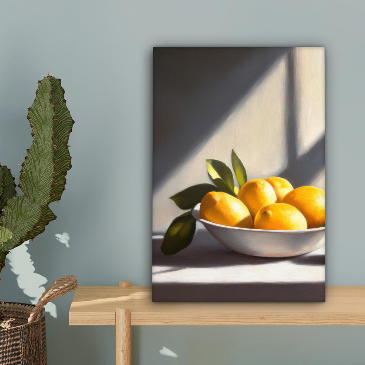 LEINWANDBILD Zitronen - Stilleben - Gelb 20x30 cm - Gelb, Textil (20/30cm) - MuchoWow