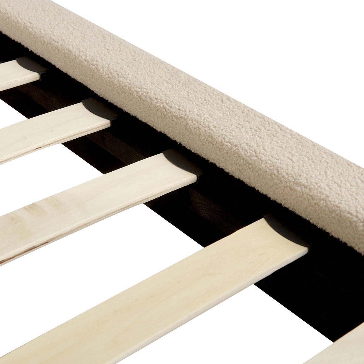 POLSTERBETT 140/200cm Helles Beige Melle - Beige, Textil (140/200cm) - Beliani