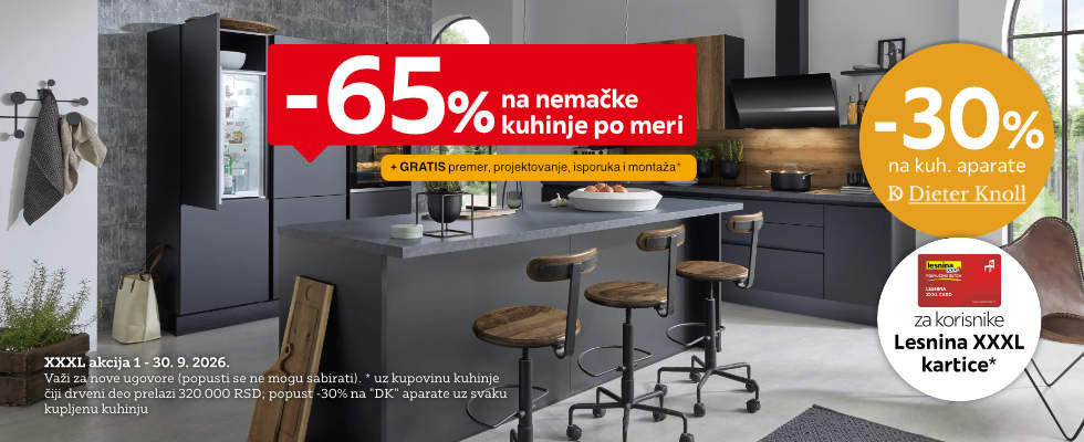 65% popusta na kuhinje po meri u Lesnini XXXL