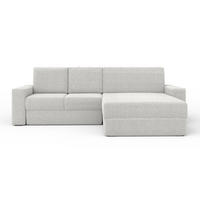 ECKSOFA TOCO XL 275/170 cm in Boucle Hellgrau rechts - Anthrazit, Holz/Holzwerkstoff (275/170cm) - Deine Möbel 24