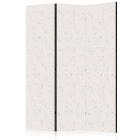 PARAVENT Akustik 3-tlg 135x172 cm Sterne Boho-Stil - Beige, Holz/Textil (135/172/3cm) - Muralo