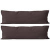 SEITENSCHLÄFERKISSEN-BEZUG 40x145 cm aus 100% Baumwolle, KISSENBEZUG Weiß Uni - Braun, Textil (145/40cm) - Carpe Sonno