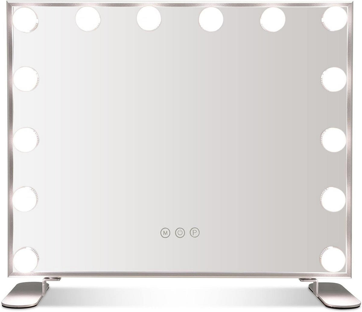 SPIEGEL Hollywood Silber - Silberfarben, Glas (18/43/50cm) - COSTWAY