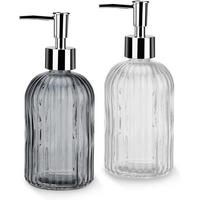 SEIFENSPENDER , Flüssigseifenspender – 2-teilig - Transparent, Glas (6.9/3.5/18.7cm) - BELZ