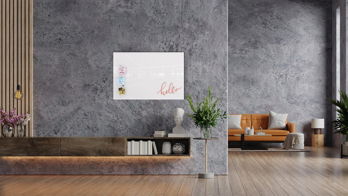 GLASBOARD - Premium SUPERWHITE Perlweiß 90x60cm - Weiß, Glas (90/60/0.7cm) - ALLboards