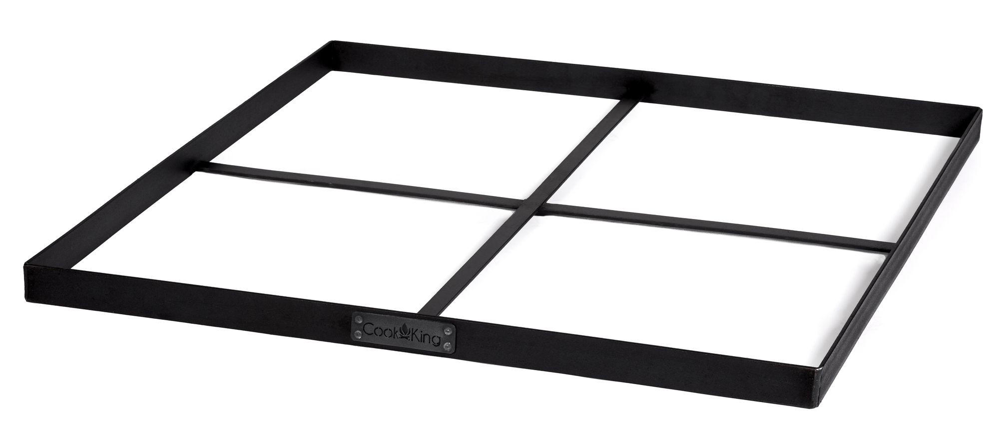 QUADRATISCHE Feuerschalenbasis für Dekosteine 100x100 cm - Rostfarben, Metall (100/100cm) - Cook King