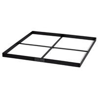 QUADRATISCHE Feuerschalenbasis für Dekosteine 100x100 cm - Rostfarben, Metall (100/100cm) - Cook King