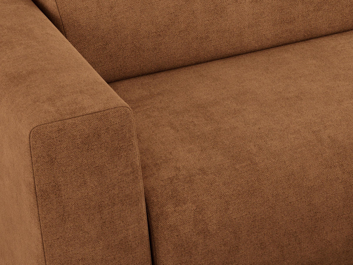 ECKSOFA PASADENA Orange Struktur - Links Seite - Schwarz/Orange, Kunststoff/Textil (288/180cm) - MKS