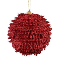 CHRISTBAUMKUGEL Santa Lila 10cm Styropor - Rot, Kunststoff (10/10/10cm) - Mondex