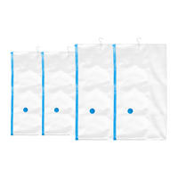 4-DIELNA súprava vákuových tašiek - priehľadné, plast (70/140/1.5cm) - Relaxdays