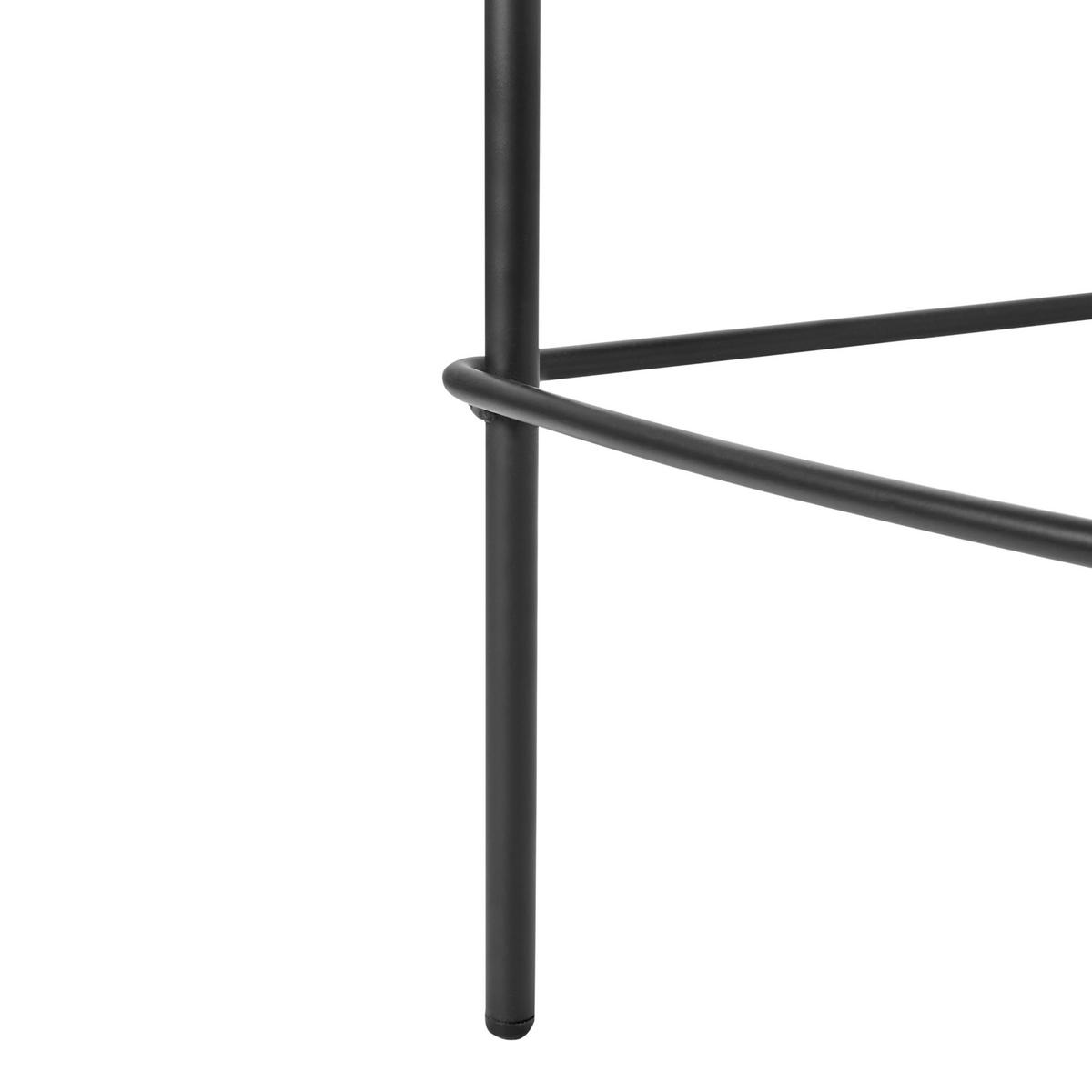 BARHOCKER 2er-Set Taupe Duette - Taupe/Schwarz, Textil (45/96/48cm) - Beliani