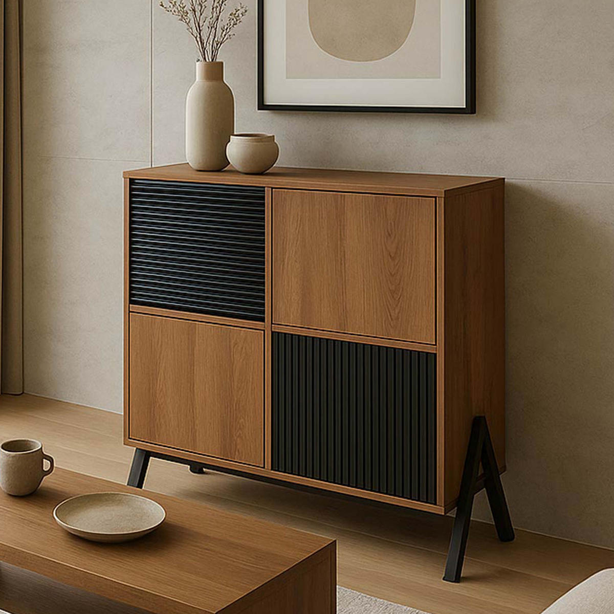 KOMMODE Beige - Beige, Metall (79/94/40cm) - MCW