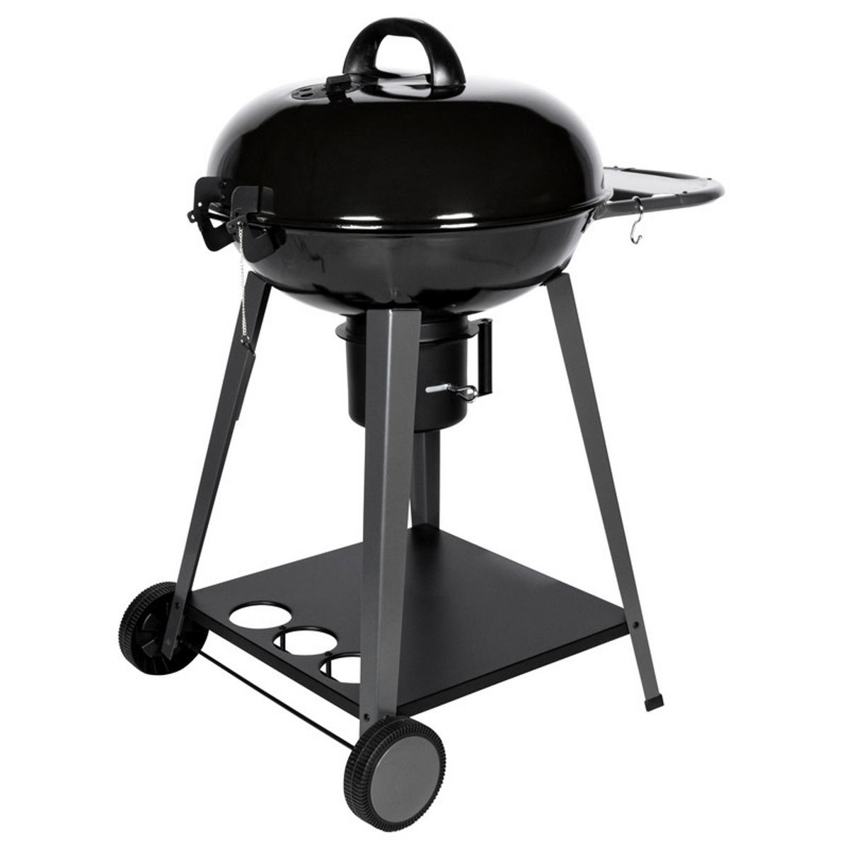HOLZKOHLEGRILL Yutan Schwarz - Schwarz, Metall (64/103.5/92.5cm) - Somagic