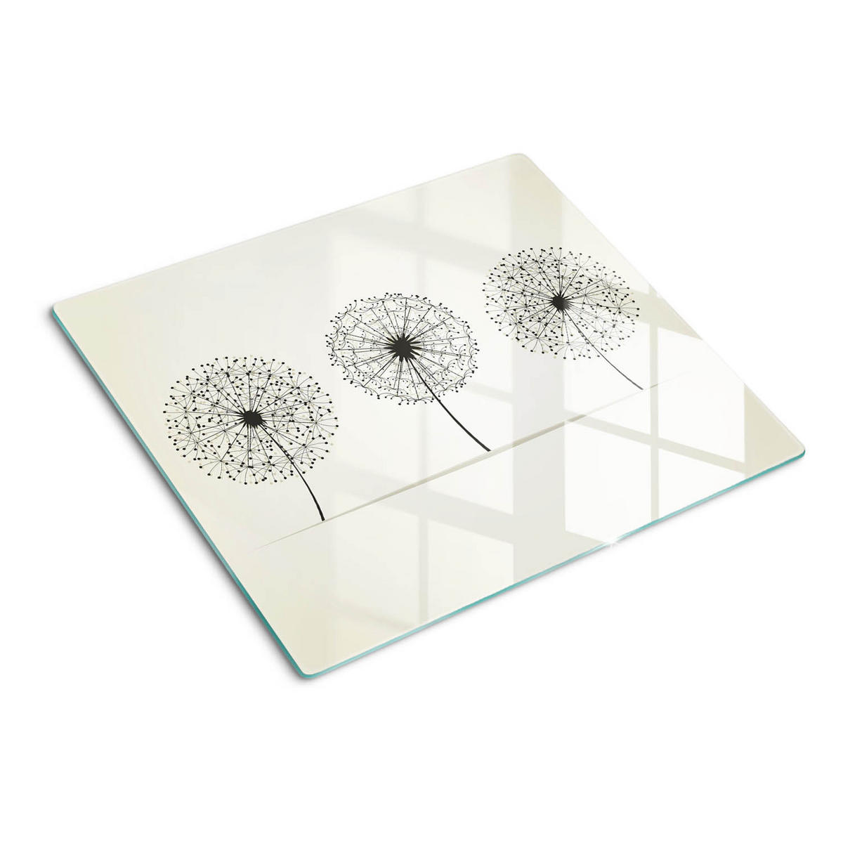 GLASPLATTE 60x52 cm Löwenzahn - Beige, Glas (60/0.4/52cm) - TULUP