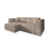 ROHOVÁ SEDAČKA NERIO béžová - šedá/béžová, dřevo/textil (245/148cm) - MASSENO