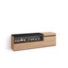 LOWBOARD Elektrokamin, eiche, schwarz, 150/35/45cm - Eichefarben/Naturfarben, Holzwerkstoff (150/45/35cm) - Skraut Home