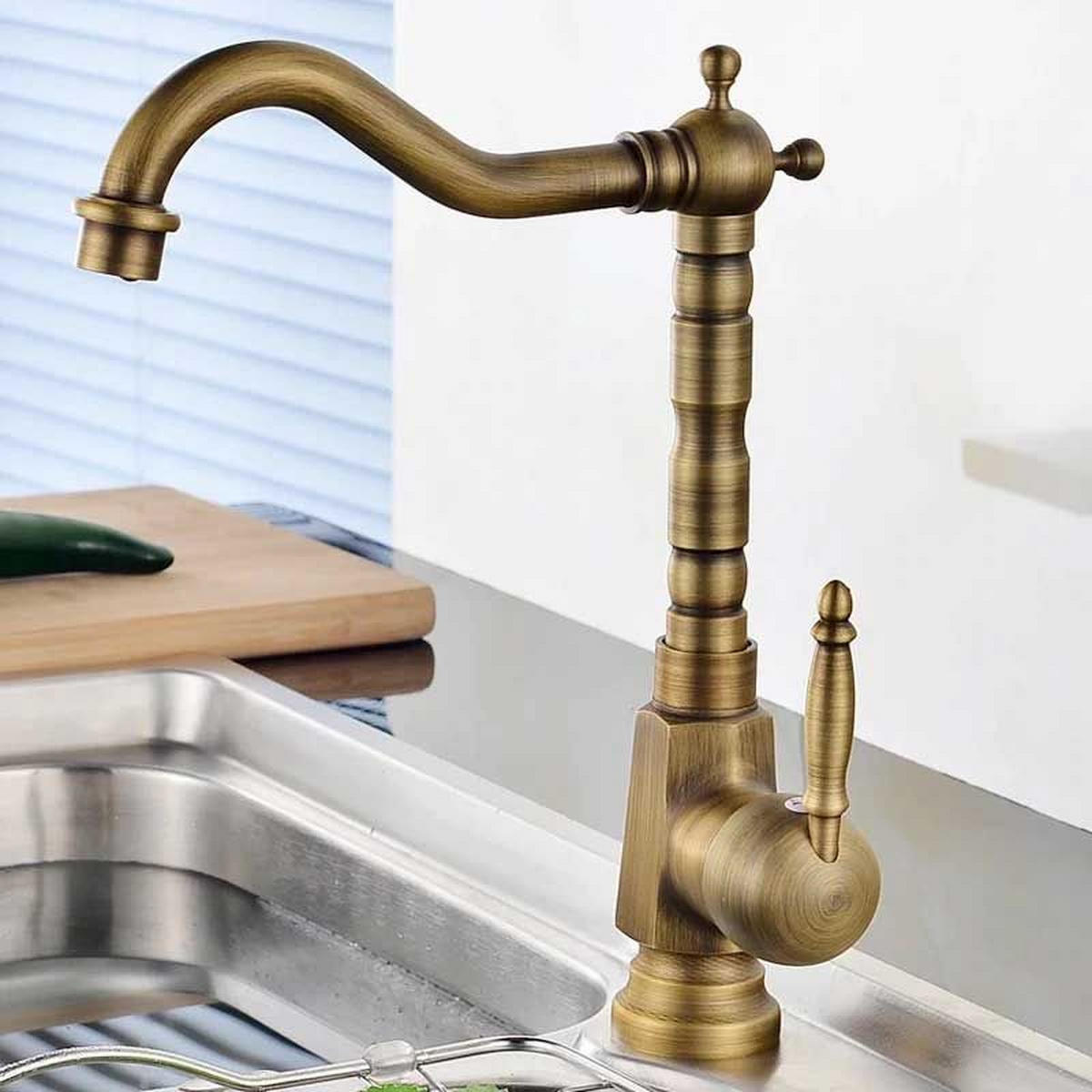 WASCHBECKENARMATUR Rea Bona Old Gold High - Goldfarben, Metall (5/28.5/25cm) - REA