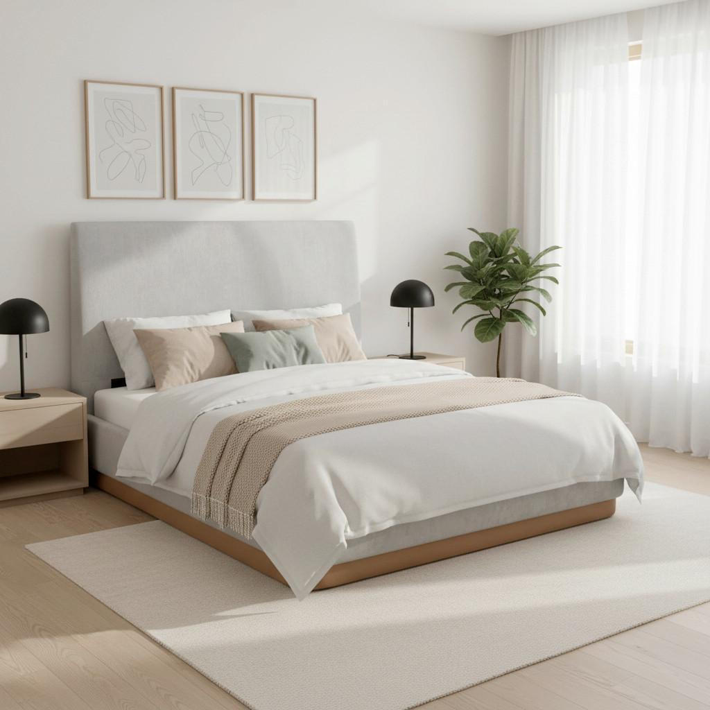 Bessagi Home Polsterbett Grau
