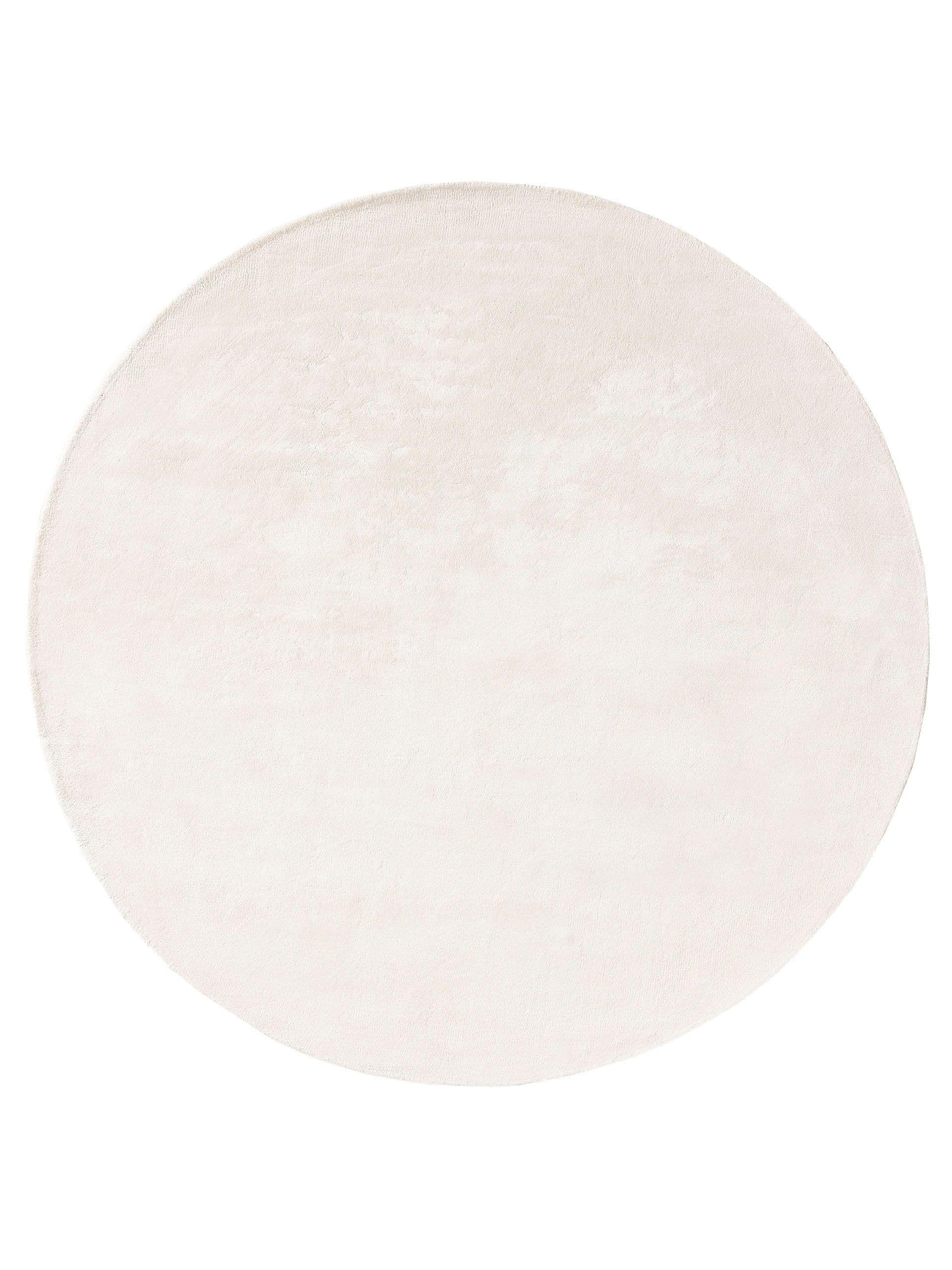 VISKOSETEPPICH rund Nela Ivory ø 200 cm rund - Creme, Textil (200/200cm) - benuta Pure