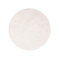 VISKOSETEPPICH rund Nela Ivory ø 120 cm rund - Creme, Textil (120/120cm) - benuta Pure