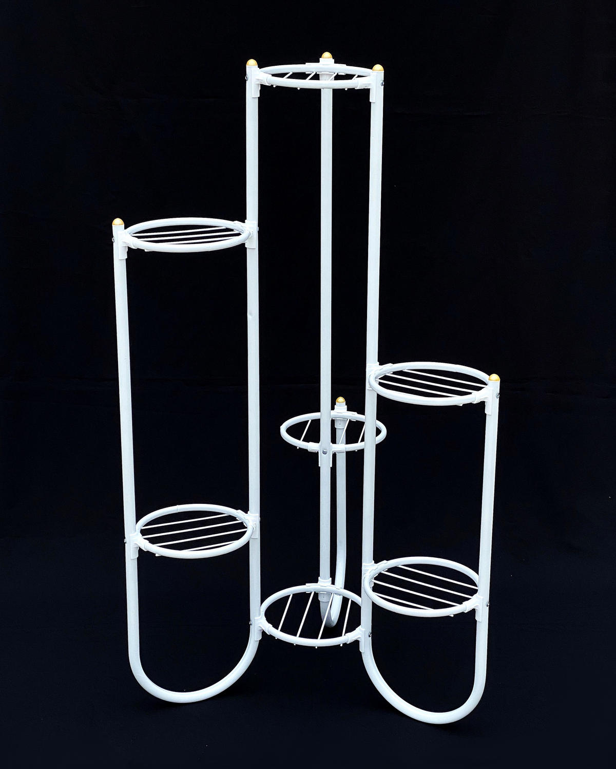 BLUMENTREPPE Metall Weiß 52/52/101 cm - Weiß, Metall (52/101/52cm) - DanDiBo