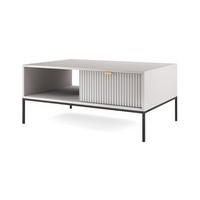 COUCHTISCH GRAU - Schwarz/Grau, Holzwerkstoff (68/104/48cm) - FURNLUX