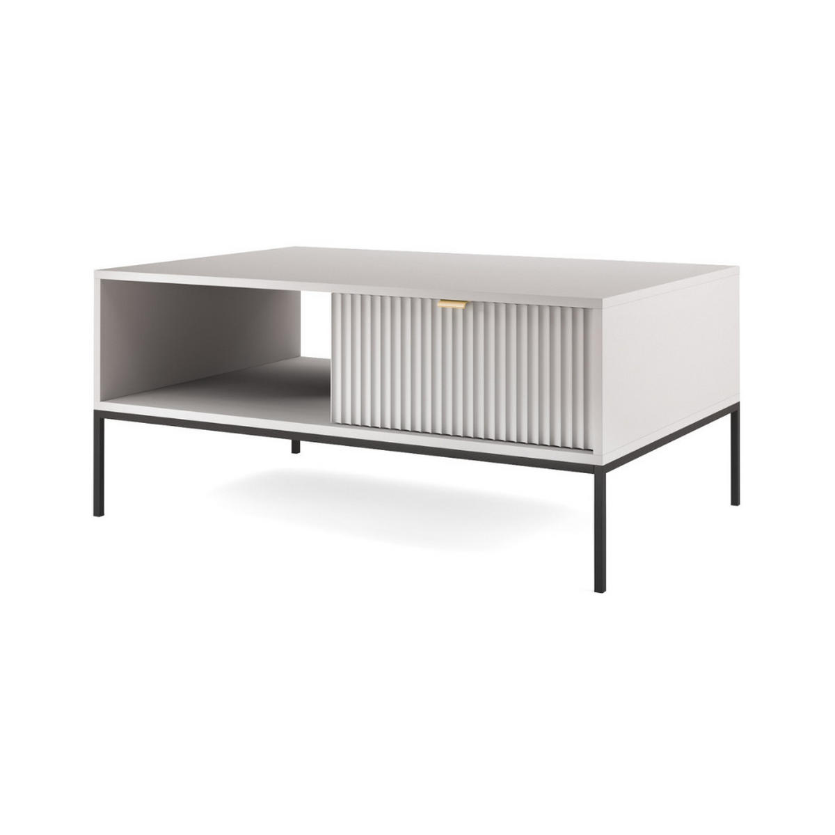 COUCHTISCH GRAU - Schwarz/Grau, Holzwerkstoff (68/104/48cm) - FURNLUX