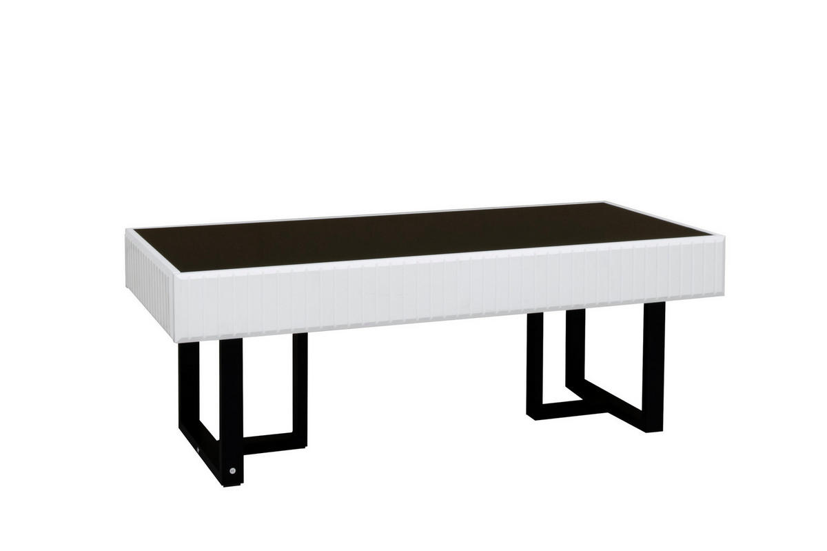 WOHNZIMMERMÖBEL-SET TV-Schrank und Couchtisch Schwarz/Weiß 2-tlg. - Schwarz, Holzwerkstoff (50.5/41/110cm) - Beauniv