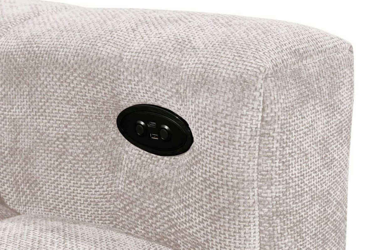 ECKSCHLAFSOFA mit elektronische Sitztiefenverstellung - Beige/Schwarz, Kunststoff/Textil (297/170cm) - ed exciting design