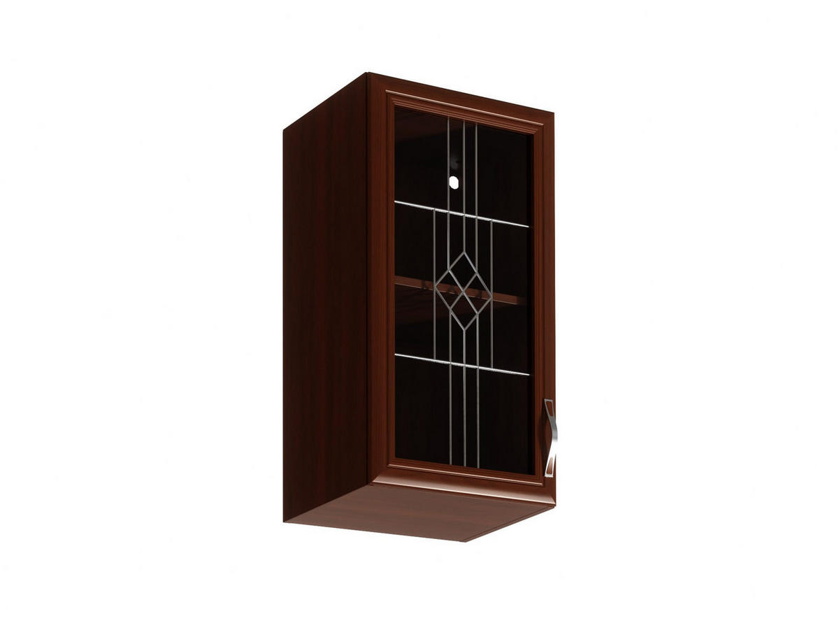 GLASHÄNGESCHRANK G40S – Sycylia Milano – Milano / Walnuss / Rechts - Walnussfarben, Glas/Holzwerkstoff (40/72/32cm) - ROYAL24_MARKT