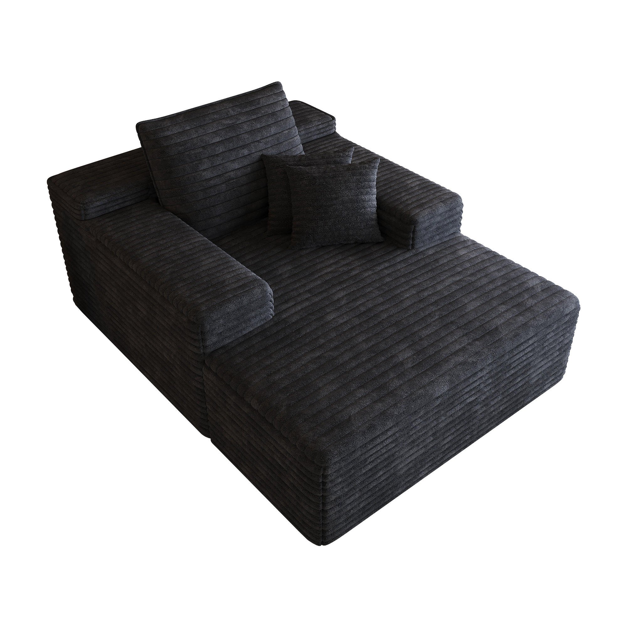 SCHLAFSOFA DE-34763 mit tiefer Sitzfläche Schwarz - Schwarz, Textil (159/60/115cm) - ComfortXL