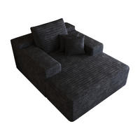 SCHLAFSOFA DE-34763 mit tiefer Sitzfläche Schwarz - Schwarz, Textil (159/60/115cm) - ComfortXL