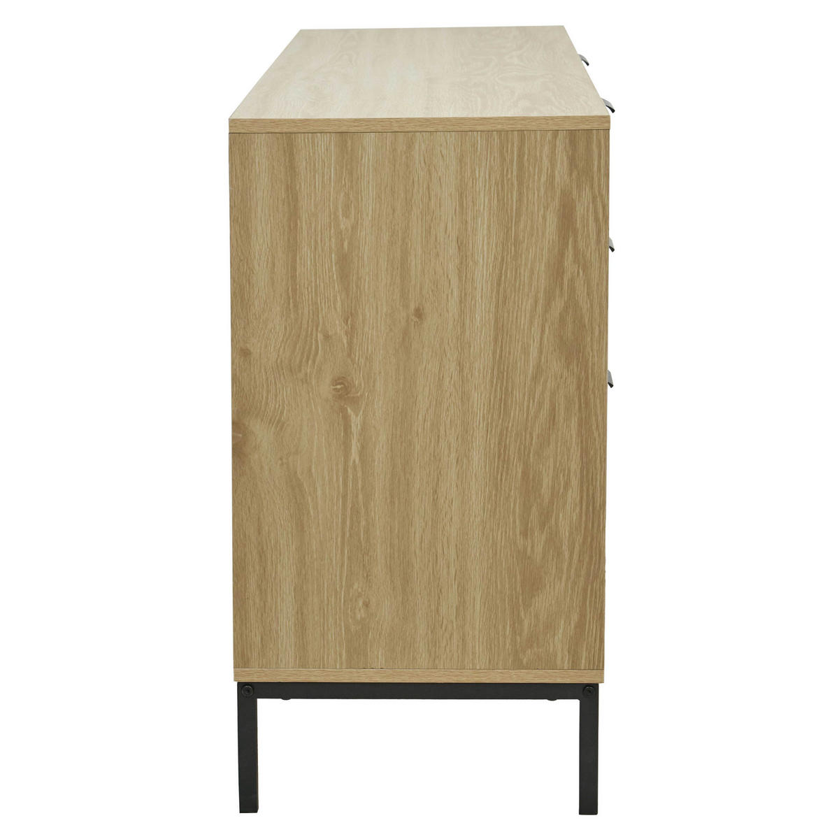 KOMMODE, helles Holzeffekt - Hellbraun, Holz (40/76/112cm) - Oviala