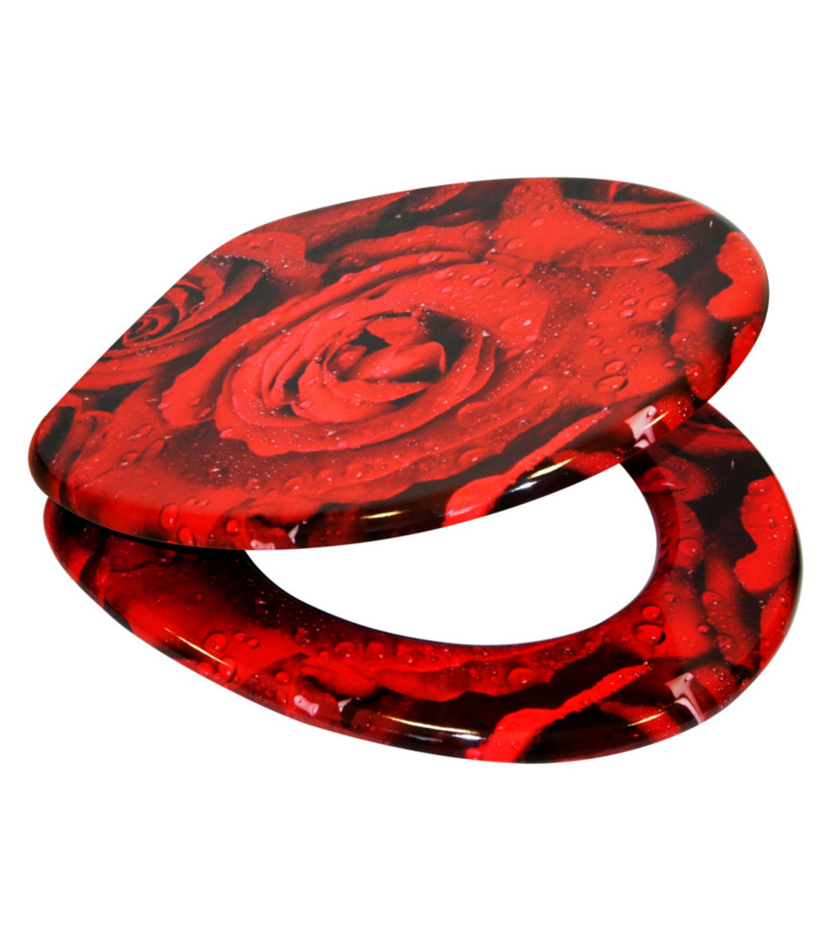 WC-SITZ Rosen - Rot, Holzwerkstoff (38/6/47cm) - Sanilo
