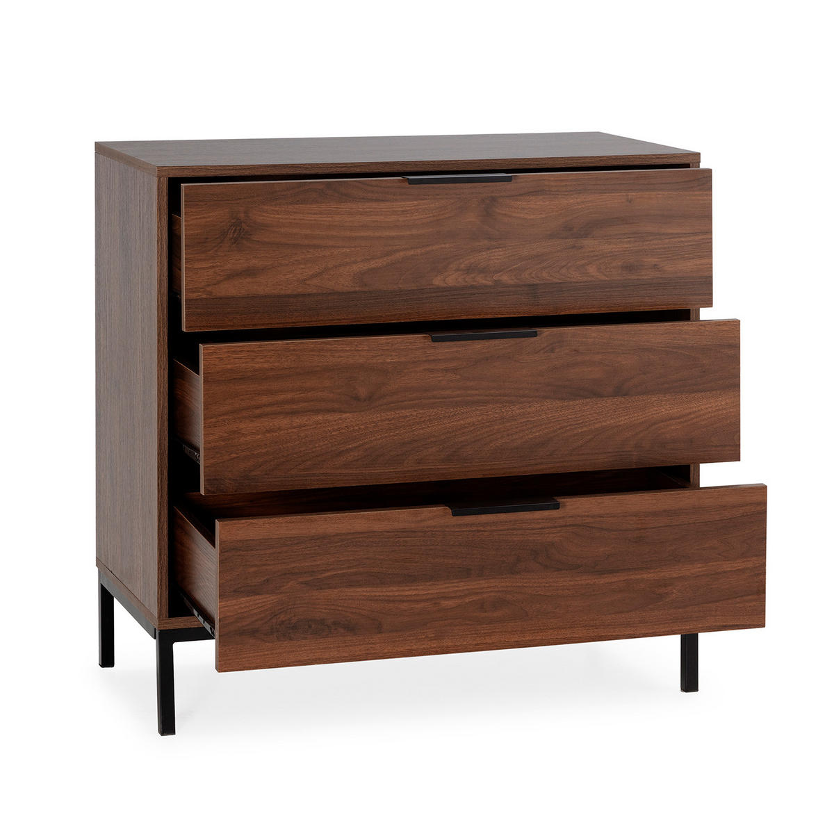 KOMMODE 80/80/40 Auri Walnussfarbe - Walnussfarben, Holzwerkstoff (80/80/40cm) - VS Venta-stock