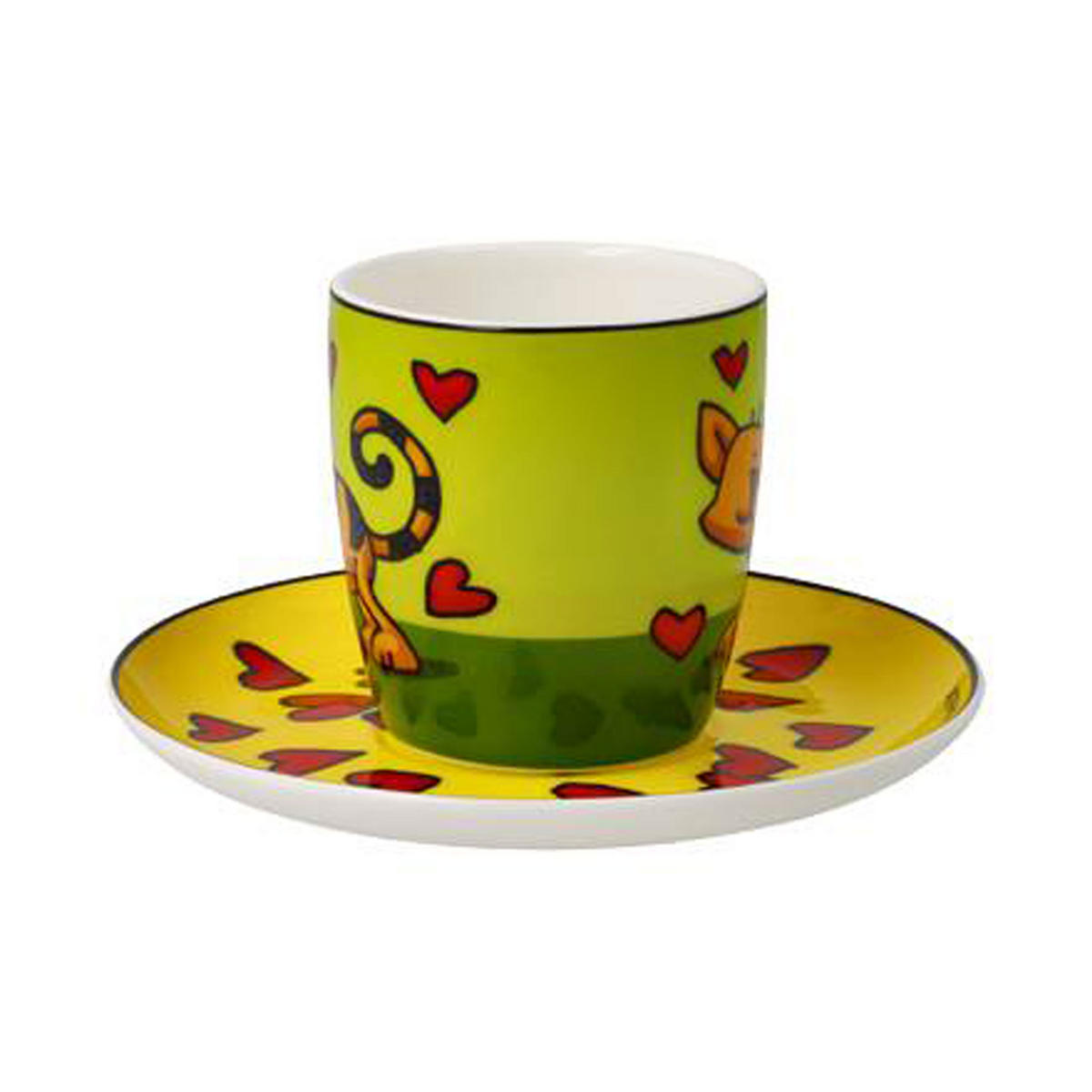 ESPRESSOTASSE Ed Heck - Love Cat, Fine Bone China - Multicolor, Keramik (0.1L) - Goebel