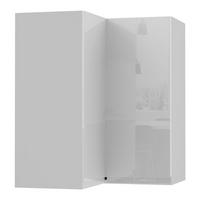 ECKHÄNGESCHRANK Florence W12/60 Weiß / RAL 9003 signalweiß HG 60 / 60 / 72cm - Vordertür links - Weiß Hochglanz/Weiß, Holz/Holzwerkstoff (72/60/60cm) - Feldmann-Wohnen