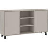 KOMMODE Home mit 2 Türen und 2 Regale, ohne Griffe, Kaschmir - Kaschmir/Schwarz, Holzwerkstoff (150/85/40cm) - Beautysofa