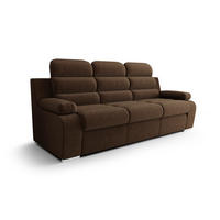 SCHLAFSOFA KONGO 02, Sofa mit Schlaffunktion, Farbe: Dunkelbraun, Velourstoff - Dunkelbraun, Textil (238/103/96cm) - O-Sofa
