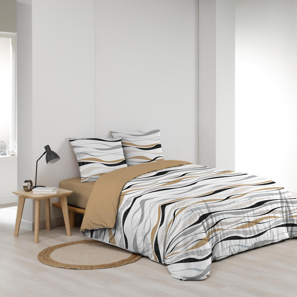 BETTWÄSCHE Natura 240/220 cm 3-teilig - Braun, Textil (220/240cm) - Douceur d´intérieur