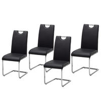 FREISCHWINGER - Metall / Textil - Schwarz, Kunststoff/Metall (44/97/61cm) - home24